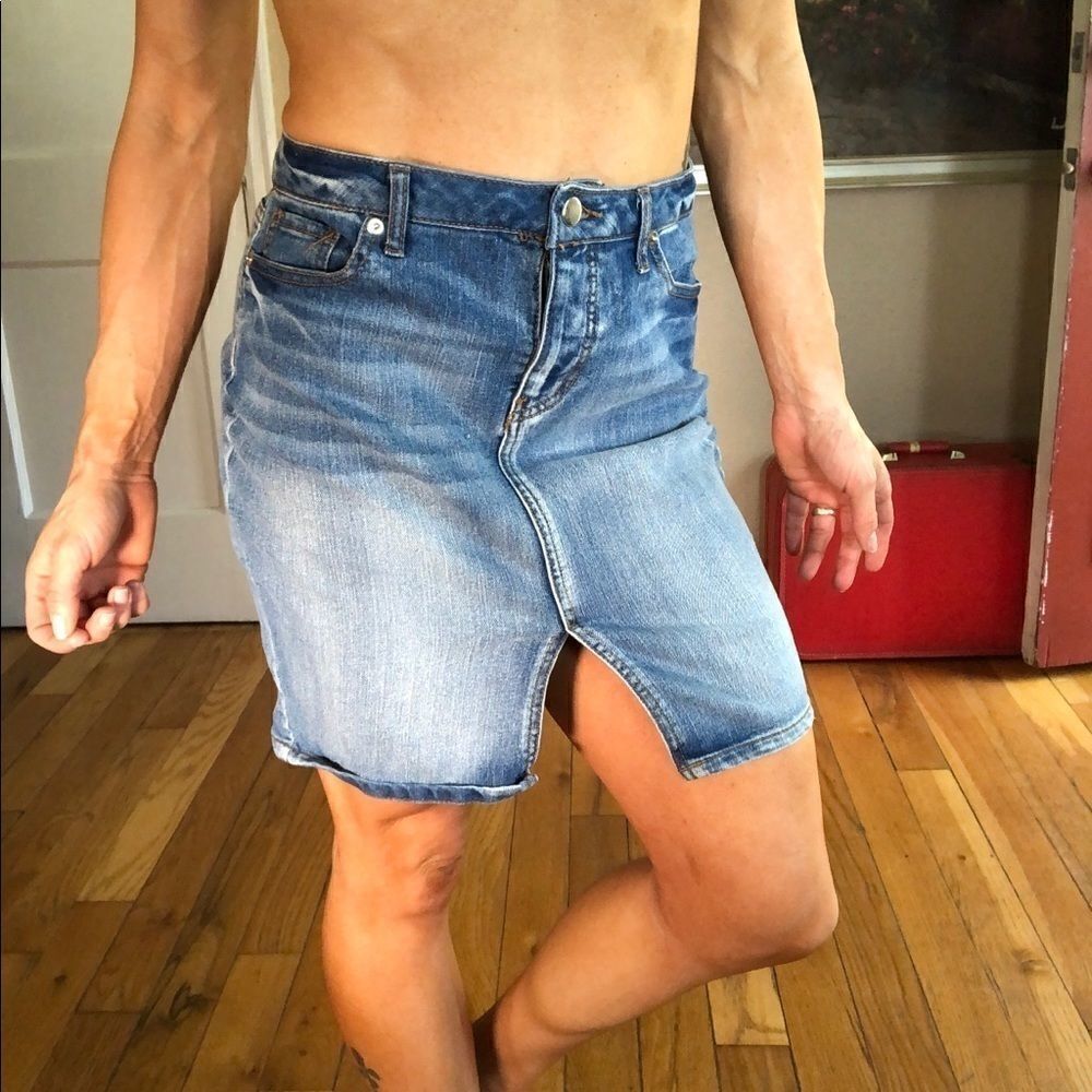 Faded Glory denim jean skirt mini